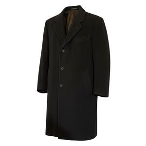 Vintage London Fog Black Wool Blend Overcoat Men’s 42S Tailored Coat